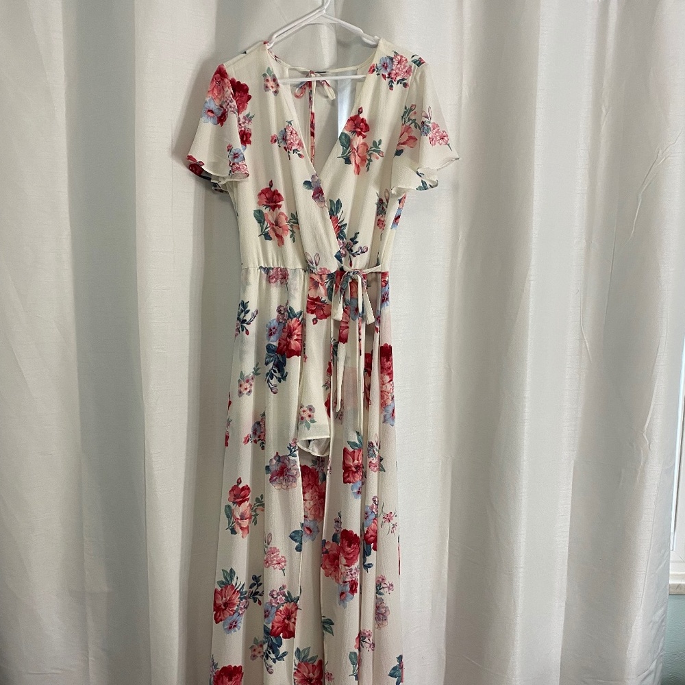 B DARLIN| FLORAL MAXI ROMPER